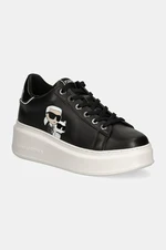 Kožené sneakers boty Karl Lagerfeld ANAKAPRI černá barva, KL63524T