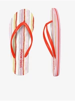 Pink and red striped flip-flops VERO MODA Selma - Women