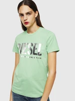 Diesel Tričko - TSILYWX TSHIRT pastelovo zelené