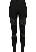 Women's leggings with laces black