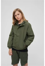 Children's summer windbreaker with front zipper olive