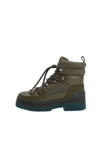 Tommy Hilfiger Čižmy - LACED OUTDOOR BOOT zelené