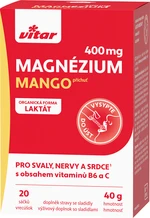 VITAR Magnézium 400 mg + vitamíny B6 a C 20 vrecúšok