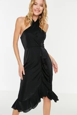 Trendyol Black Shimmering Voluminous Detailed Evening Dress