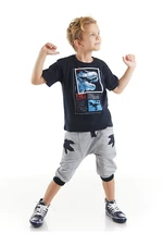 mshb&g T-rex Info Boys T-shirt Capri Shorts Set