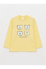 LC Waikiki Crew Neck Long Sleeve Printed Baby Boy T-Shirt