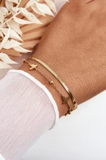 Women's snake bracelet with bow ties, gold