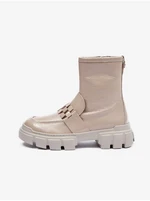 Women's cream leather patent leather boots Högl Will - Women's