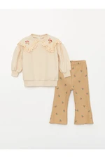 LC Waikiki Baby Girl Sweatshirt and Pants 2-Pack Set