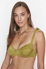 Trendyol Green Bikini Top With Tie Detailed