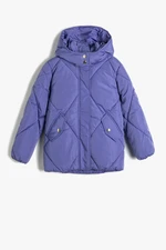 Koton Girl's Lilac Coat