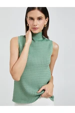 Koton Turtleneck Singlet Sleeveless, Knitted Pattern