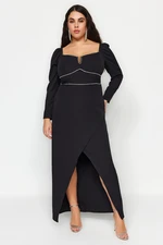 Trendyol Curve Black Evening Dress