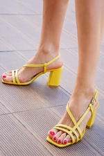 Fox Shoes Yellow Women's Heeled Shoes