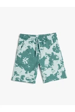 Koton Tie Dye Shorts Patterned Pocket Tie Waist Cotton