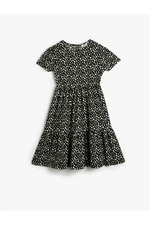 Koton Short Sleeves Round Neck Ruffled Dress