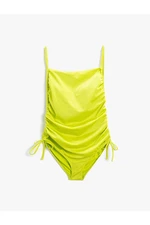 Koton Şahika Ercümen X - Shirring Detailed Swimsuit with Straps