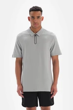 Dagi Gray Men's Pique Collar T-Shirt