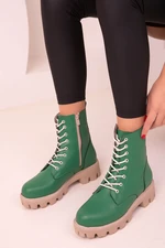 Soho Women's Green Boots & Booties 17612