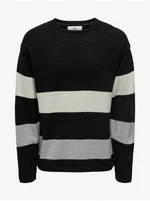 Black patterned sweater ONLY & SONS Jan - Men