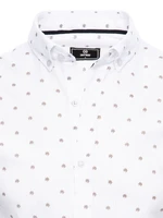 Dstreet Men's White Short Sleeve Shirt