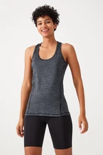 LOS OJOS Black Anthracite Tank Top Crew Neck Athletic Tank Top