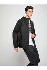 Koton Basic Oversize Sports Jacket with a Hooded Zipper Detail