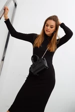 Basic Black Turtleneck Dress