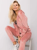 Velour women's set in pink