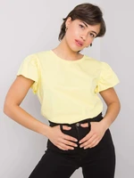 Women's cotton T-shirt yellow color