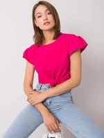 Cotton blouse RUE PARIS Fuchsie