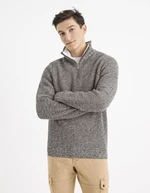 White-gray men's brindle sweater Celio Veviking