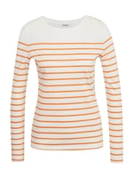 Orsay Oranžovo-bílé dámské pruhované tričko - Dámské