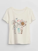 White girls' T-shirt with GAP print