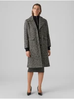 Grey-black women's patterned coat AWARE by VERO MODA Gaida