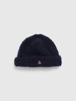 Dark blue boys' winter hat made of faux fur GAP