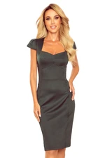 Women's midi dress with a neckline Numoco