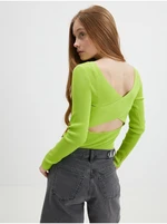 Light Green Sweater with Opening at Back ONLY Emmy - Women