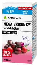 NATUREVIA Mega brusnice so zlatobyĺou 60 ks