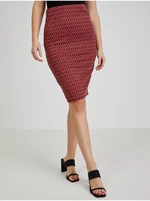 Red Women's Patterned Pencil Skirt ORSAY - Ladies