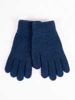 Yoclub Kids's Girls' Five-Finger Touchscreen Gloves RED-0085G-005C-002 Navy Blue