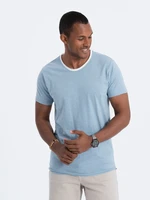 Ombre Men's T-shirt with raw finish - blue