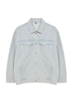 Trendyol Light Blue Oversize Denim Jacket