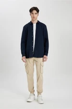 DEFACTO Regular Cargo Jogger Gabardine Trousers with Cargo Pockets