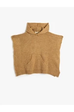 Koton Knitwear Poncho Oversize Hooded Kangaroo Pocket