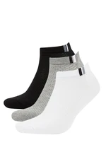 DEFACTO Men's 3-Piece Cotton Booties Socks