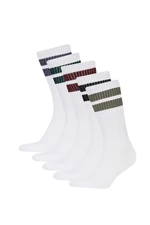 DEFACTO Men's Comfortable Elastic 5-Pack Cotton Long Socks