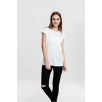 Women's T-shirt with extended shoulder white