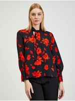 Red-black women's floral blouse ORSAY - Ladies