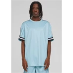 Pánské tričko Oversized Stripes Mesh - oceánově modré